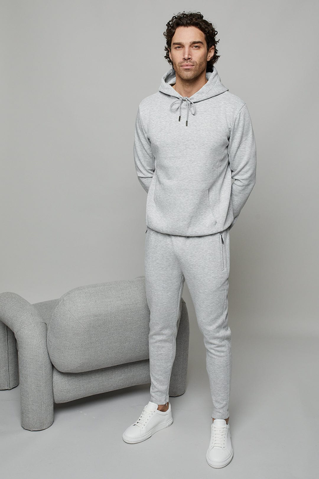 Luxe Hoodie - Grey Marl