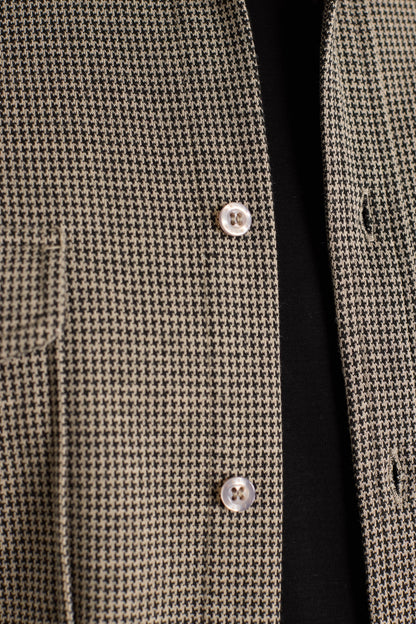 Joseph Dogtooth Overshirt - Black/Brown